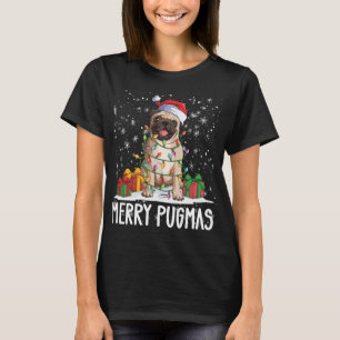 Merry Pugmas 2022 Weihnachten Mops Weihnachten Par T-Shirt