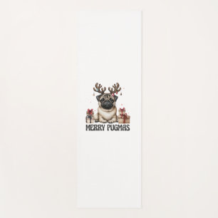 Merry Pugmas Frohe Weihnachten Funny Mops Hund Yogamatte