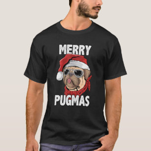 Merry Pugmas Funny Christmas Pug Santa Hat Xmas Do T-Shirt