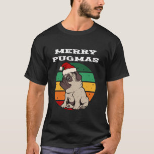 Merry Pugmas Funny Mops Weihnachten Hund Weihnacht T-Shirt