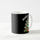 Merry Pugmas Funny Pug Christmas Tree Holiday Long Kaffeetasse (VorderseiteRechts)