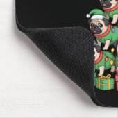 Merry Pugmas Funny Pug Christmas Tree Holiday Long Mousepad (Ecke)