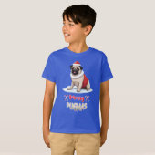 Merry Pugmas Niedlich Baby Pet Lover Santa Dog T-Shirt (Vorne ganz)