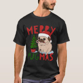 Merry Pugmas Niedlicher Weihnachts-Mops Klassische T-Shirt (Vorderseite)