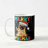 Merry Pugmas Pug Christmas Santa Pug Xmas Lights D Kaffeetasse (Links)