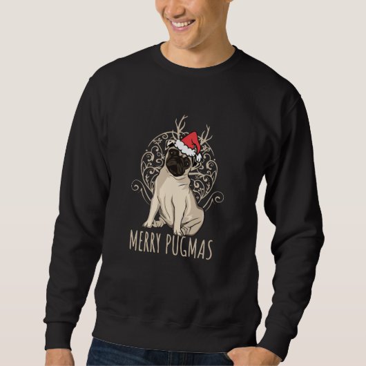 Merry Pugmas Sweatshirt (Vorderseite)
