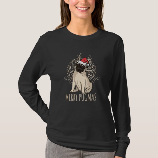 Merry Pugmas T-Shirt (Vorderseite)
