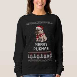 Merry Pugmas - Weihnachten im Mops Sweatshirt