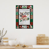 Merry Pugmas Xmas Mops Weihnachts Party Mops Lover Poster (Küche)
