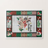Merry Pugmas Xmas Mops Weihnachts Party Mops Lover Puzzle (Horizontal)