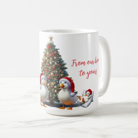 Merry Quackmas Duck Kaffeetasse (VorderseiteRechts)