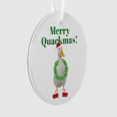 Merry Quackmas Santa Duck Acryl Ornament (Vorderseite)