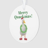 Merry Quackmas Santa Duck Acryl Ornament (Vorderseite)