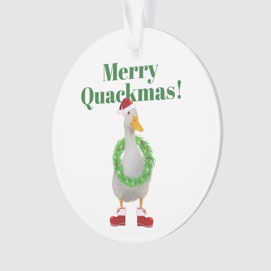 Merry Quackmas Santa Duck Acryl Ornament (Vorderseite)