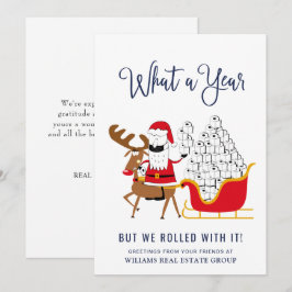 Merry Quarantine Christmas Deer Buffalo Corporate Feiertagskarte