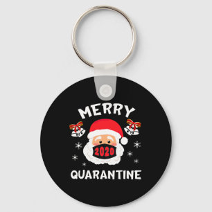 Merry Quarantine Christmas Funny Santa Pajama Fami Schlüsselanhänger