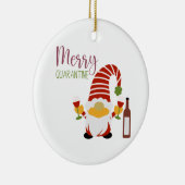 Merry Quarantine Christmas Gnome Keramik Ornament (Rechts)