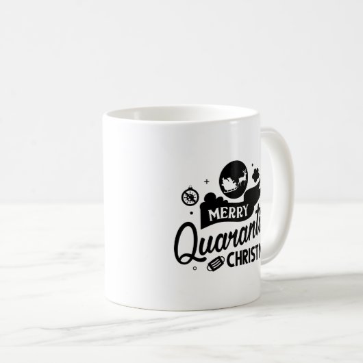 Merry Quarantine Christmas Kaffeetasse (VorderseiteRechts)