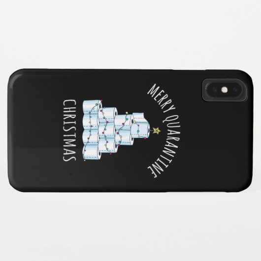 Merry Quarantine Christmas Tree Toilettenpapier Case-Mate iPhone Hülle (Rückseite (Horizontal))