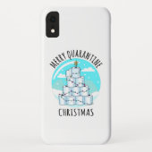 Merry Quarantine Christmas Tree Toilettenpapier Case-Mate iPhone Hülle (Rückseite)