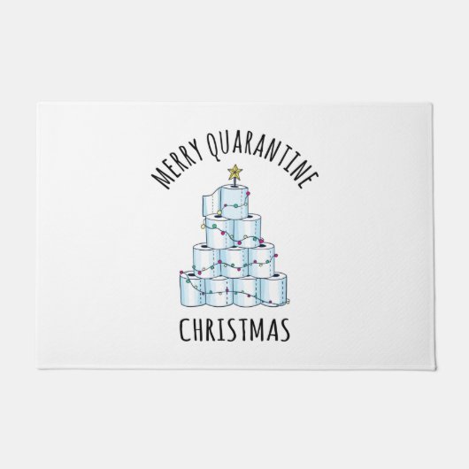 Merry Quarantine Christmas Tree Toilettenpapier Fußmatte (Vorderseite)