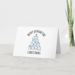 Merry Quarantine Christmas Tree Toilettenpapier Karte