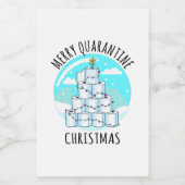 Merry Quarantine Christmas Tree Toilettenpapier Lebensmitteletikett (Einzelnes Label)