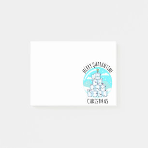 Merry Quarantine Christmas Tree Toilettenpapier Post-it Klebezettel