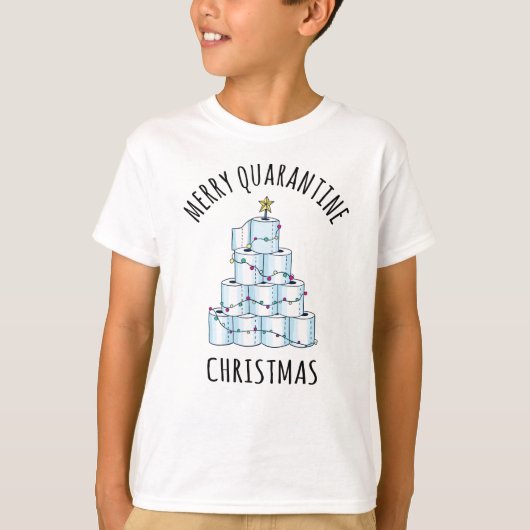 Merry Quarantine Christmas Tree Toilettenpapier T-Shirt (Vorderseite)