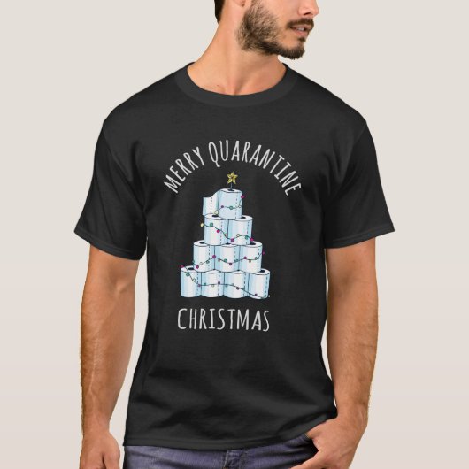 Merry Quarantine Christmas Tree Toilettenpapier T-Shirt (Vorderseite)
