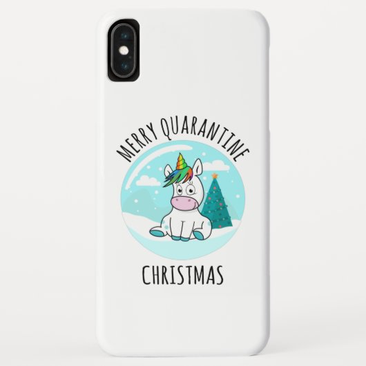 Merry Quarantine Christmas Unicorn Case-Mate iPhone Hülle (Rückseite)