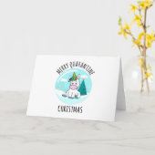 Merry Quarantine Christmas Unicorn Karte (Gelbe Blume)