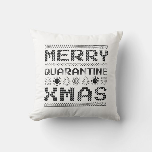 Merry Quarantine Xmas Kissen (Vorderseite)