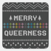 Merry Queerness Quadratischer Aufkleber (Vorderseite)