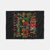 Merry Quiltmas Quilter Sewing Retreat Pajama Chris Fleecedecke (Vorderseite (Horizontal))