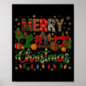 Merry Quiltmas Quilter Sewing Retreat Pajama Chris Poster (Vorne)