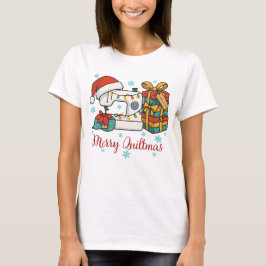 Merry Quiltmas Sewing Machine 6 T-Shirt