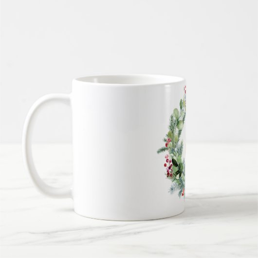 Merry Rabbit Christmas elegant Kaffeetasse (Links)