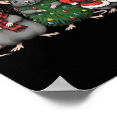 Merry Ratmas Christmas Santa Rat Mouse Lover Anima Poster (Ecke)
