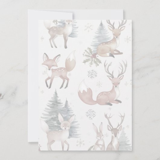 Merry Reading Wavy Text Typografy Rentier Einladung (Rückseite)