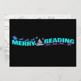Merry Reading Wavy Text Typografy Rentier Einladung