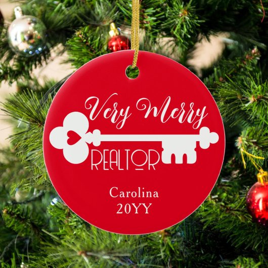 Merry Real Anwesen Agent Neuer Zuhause Key Weihnac Keramik Ornament