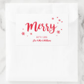 Merry Rechteckiger Aufkleber (Tasche)