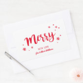 Merry Rechteckiger Aufkleber (Umschlag)