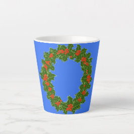 Merry Red Berry & Holly Wreath zu Weihnachten Milchtasse
