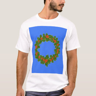 Merry Red Berry & Holly Wreath zu Weihnachten T-Shirt