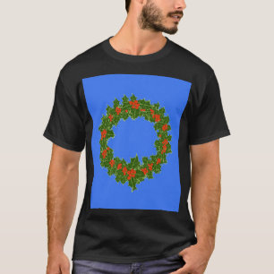 Merry Red Berry & Holly Wreath zu Weihnachten T-Shirt
