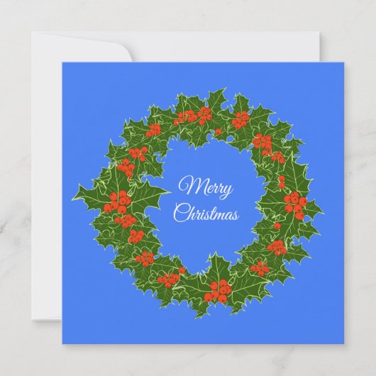 Merry Red Berry und Holly Wreath zu Weihnachten (Vorderseite)