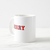 Merry Red Christmas Coffee Tasse (Vorderseite Links)