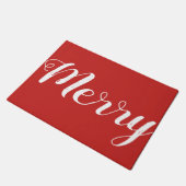 Merry Red Christmas Doormat Fußmatte (Schrägansicht)